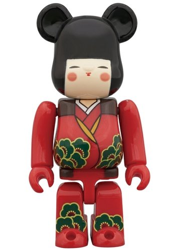 Kokebrick 3 Be@rbrick 100% figure by Tokyo Sky Tree, produced by Medicom Toy. Front view.