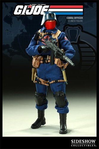 RAH Cobra Officer figure, produced by Sideshow Collectibles. Front view.