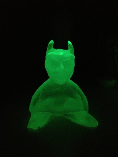 Masked - Glow figure by Quinn Humlicek. Front view.