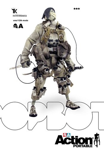 Tomorrow King Interbaka figure by Ashley Wood, produced by Threea. Front view.
