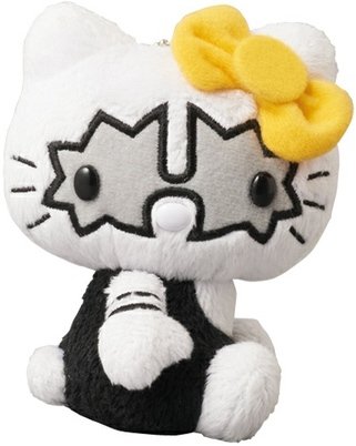 Kiss x Hello Kitty Plush - The Spaceman figure by Sanrio, produced by Medicom Toy. Front view.