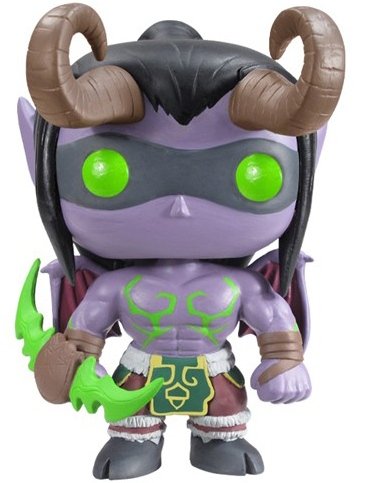 World of Warcraft - Illidan POP! figure, produced by Funko. Front view.
