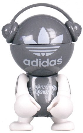 Adidas 60th Anniversary - Grey figure by Play Imaginative, produced by Play Imaginative. Front view.