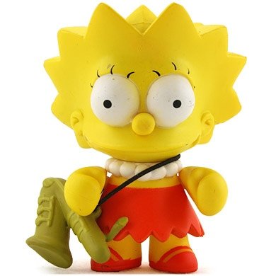 Lisa figure by Matt Groening, produced by Kidrobot. Front view.