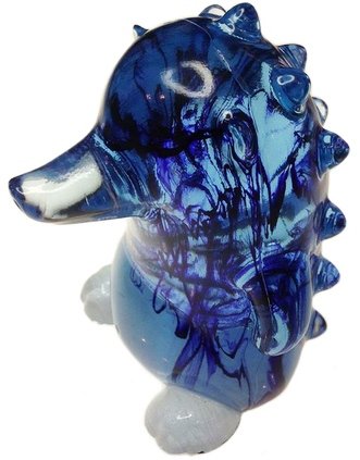 Heathrow - Blueberry Swirl figure by Frank Kozik, produced by Ultraviolence. Front view.