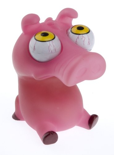 Stress Reliever Eye Popping Pig figure. Front view.