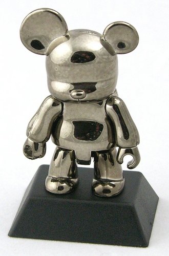 Metallic Black Bear figure, produced by Toy2R. Front view.