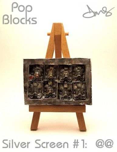 Pop Blocks - Silver Screen #1: @@ figure by Dms. Front view.
