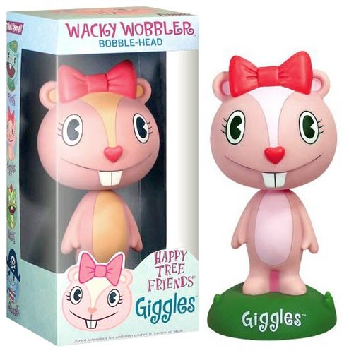 Happy Tree Friends - Wacky Wobbler - Giggles figure, produced by Funko. Packaging.