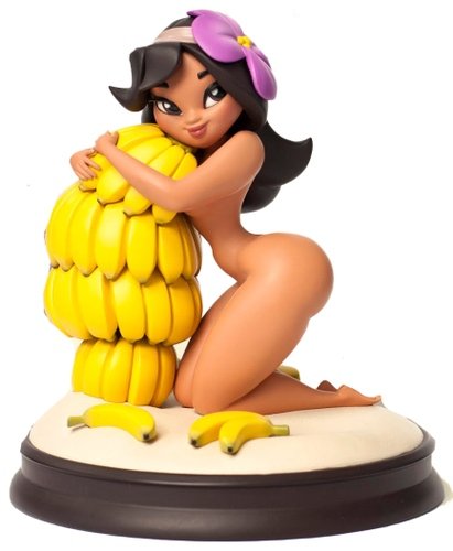 Banana Girl - Nude Variant figure by Bill Presing, produced by Digital Banana Studio. Front view.