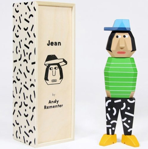 People Blocks - Jean figure by Andy Rementer, produced by Case Studyo. Front view.