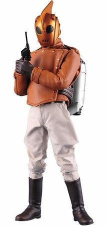 The Rocketeer figure by Disney, produced by Medicom Toy. Front view.