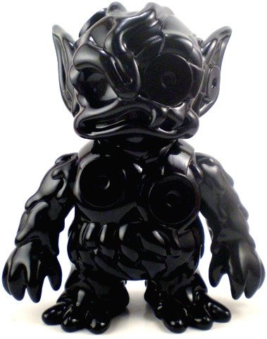 Ooze Bat - SSSS Black Unpainted figure by Chanmen, produced by Super7. Front view.