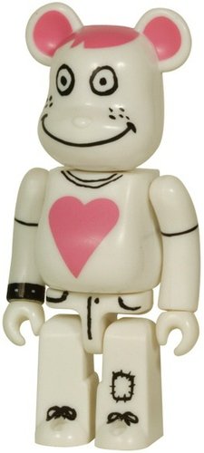 BWWT Reas Be@rbrick 100% figure by Reas, produced by Medicom Toy. Front view.