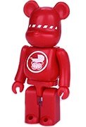 Futura Be@rbrick 100% - World Characters Convention 16 figure by Futura, produced by Medicom Toy. Front view.