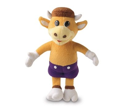 Mooby Plush figure, produced by Graphitti Designs. Front view.