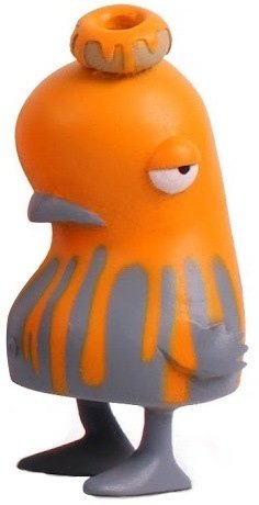 Sluggy P - Orange figure by Nevercrew. Front view.