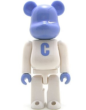 Nike AF1 Be@rbrick 100% - C figure by Nike, produced by Medicom Toy. Front view.