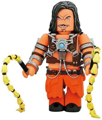 Whiplash Kubrick figure by Marvel, produced by Medicom Toy. Front view.