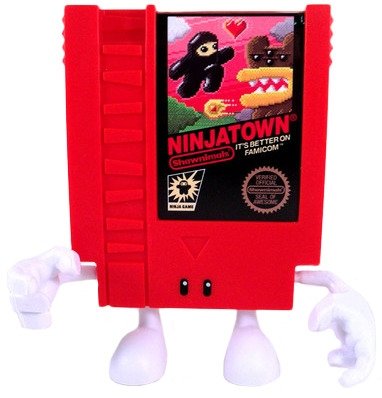 Ninjatown 10-DOH! (Limited edition) figure by Shawn Smith (Shawnimals), produced by Squid Kids Ink. Front view.