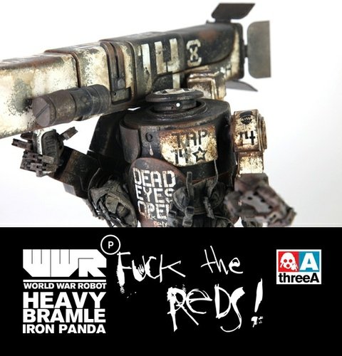 Heavy Bramble Iron Panda figure by Ashley Wood, produced by Threea. Front view.