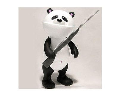 I.W.G. - Sun Tzu the Panda figure by Patrick Ma, produced by Rocketworld. Front view.