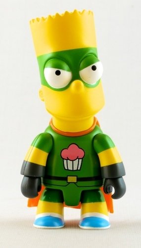 Bart the Cupcake Kid  figure by Matt Groening, produced by Toy2R. Front view.