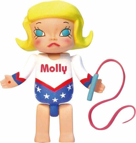 Mollympic - Gymnastic Molly figure by Kenny Wong, produced by Kennyswork. Front view.