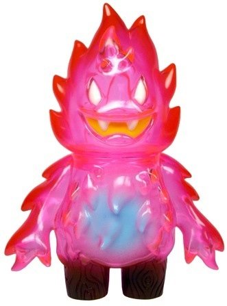 Honoo - Clear Pink, SDCC 12 figure by Leecifer, produced by Super7. Front view.