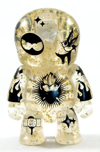 Mutafukaz S2 Gold Glitter figure by Run, produced by Toy2R. Front view.