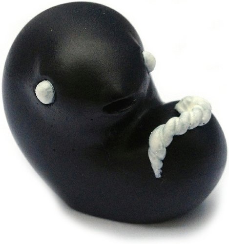Monster Embryo - Halloween Black figure by Taylored Curiosities (Penny Taylor), produced by Taylored Curiosities. Front view.