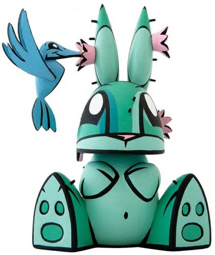 Chaos Minis - Cactus Bunny figure by Joe Ledbetter, produced by The Loyal Subjects. Front view.