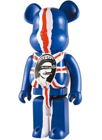 Sex Pistols Be@rbrick 1000% - God Save the Queen figure, produced by Medicom Toy. Front view.
