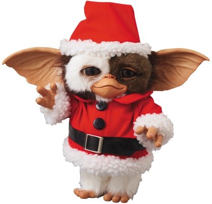 Prop Size Gizmo (Santa Ver.) - VCD No.187 figure, produced by Medicom Toy. Front view.