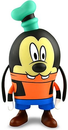 Goofy figure by Thomas Scott X Billy Davis, produced by Disney. Front view.