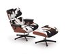Lounge Chair and Ottoman in ponyskin