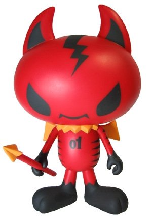 Hellcatz - Ritty Red figure by Devilrobots. Front view.