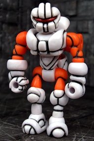 Mraedis Buildman figure, produced by Onell Design. Front view.