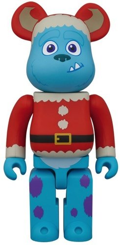 Sally Santa Be@rbrick 400% figure by Disney X Pixar, produced by Medicom Toy. Front view.