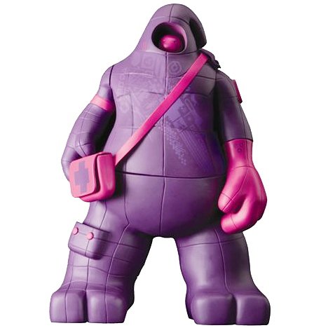 SUG Defcon II Purple figure by Unklbrand, produced by Unklbrand. Front view.