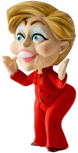 Hillary Clinton figure by John K., produced by Rfx Toys. Front view.
