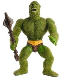 Moss Man figure by Roger Sweet, produced by Mattel. Front view.
