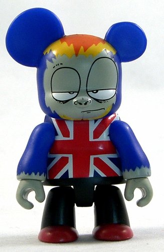 Brit Punk Ape figure by Mca, produced by Toy2R. Front view.