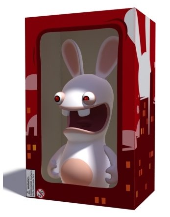 12 Raving Rabbit - Scream edition figure by Ubiart Toyz, produced by Ubisoft. Front view.