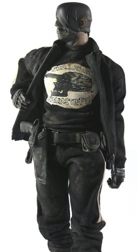 Fucking Tracky Bleak Mission figure by Ashley Wood, produced by Threea. Front view.
