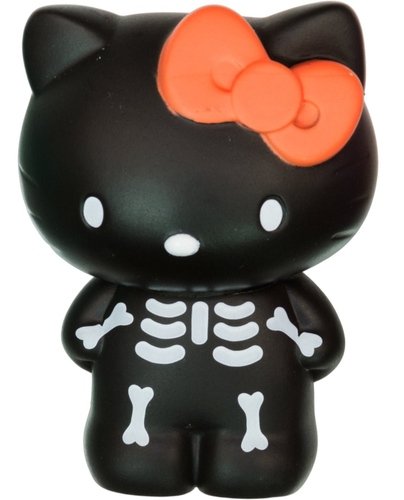 Hello Kitty Horror Mystery Minis - Skeleton figure by Sanrio, produced by Funko. Front view.