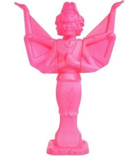 Mirock Ashura Trophy - Unpainted Pink figure by Yowohei Kaneko, produced by Mirock Toys. Front view.