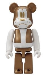 Goofy G+W Version Be@rbrick figure by Disney, produced by Medicom Toy. Front view.