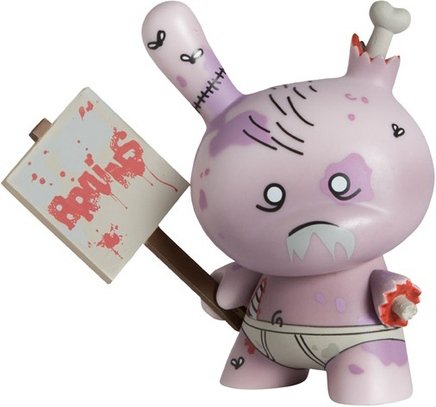 Zombie (International Case Bonus) figure by Huck Gee, produced by Kidrobot. Front view.