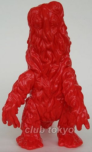 Hedorah Bullmark Reissue Red Unpainted figure by Yuji Nishimura, produced by M1Go. Front view.